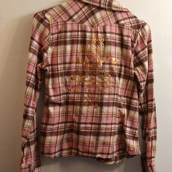 Pink plaid shirt - Picture 4 of 5